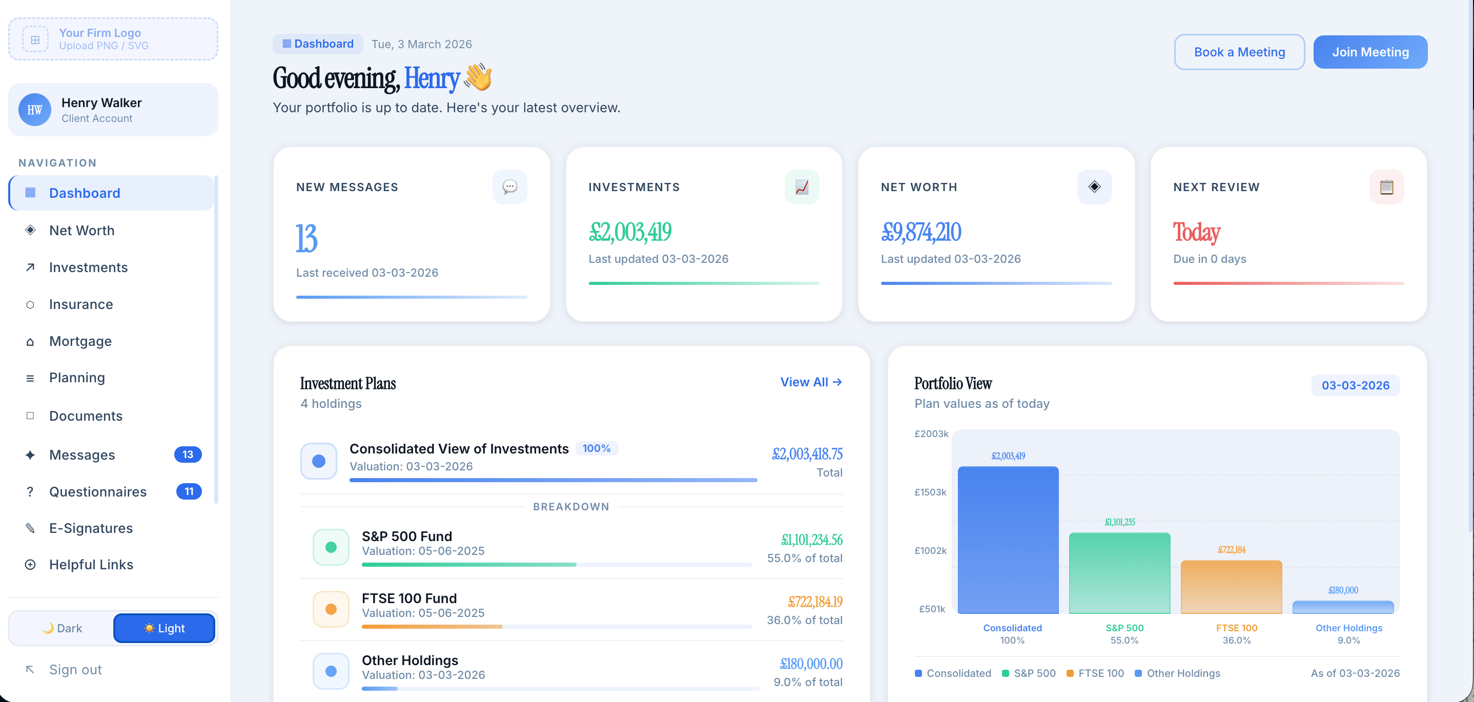 adviceobjects client portal platform