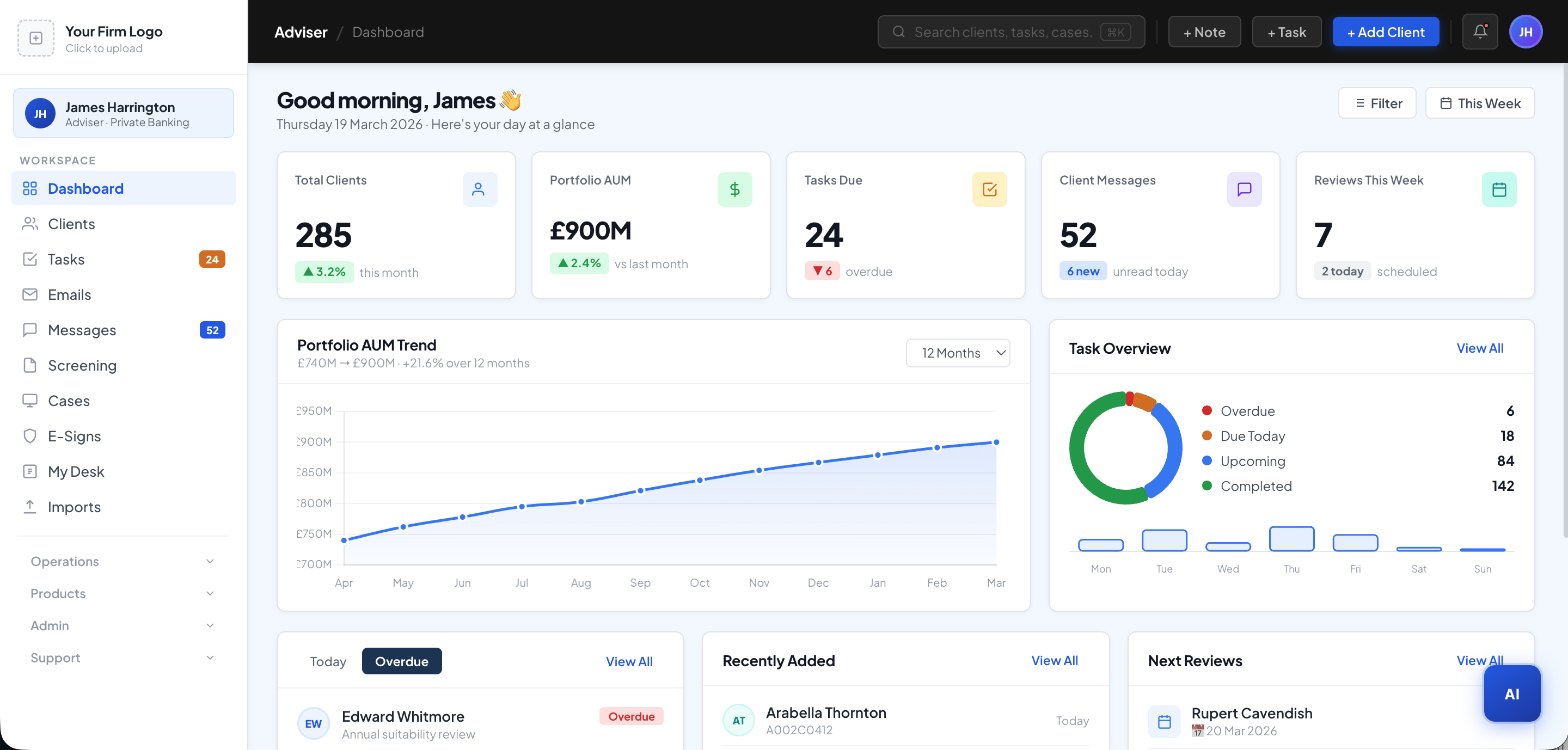 adviceobjects practice management CRM platform