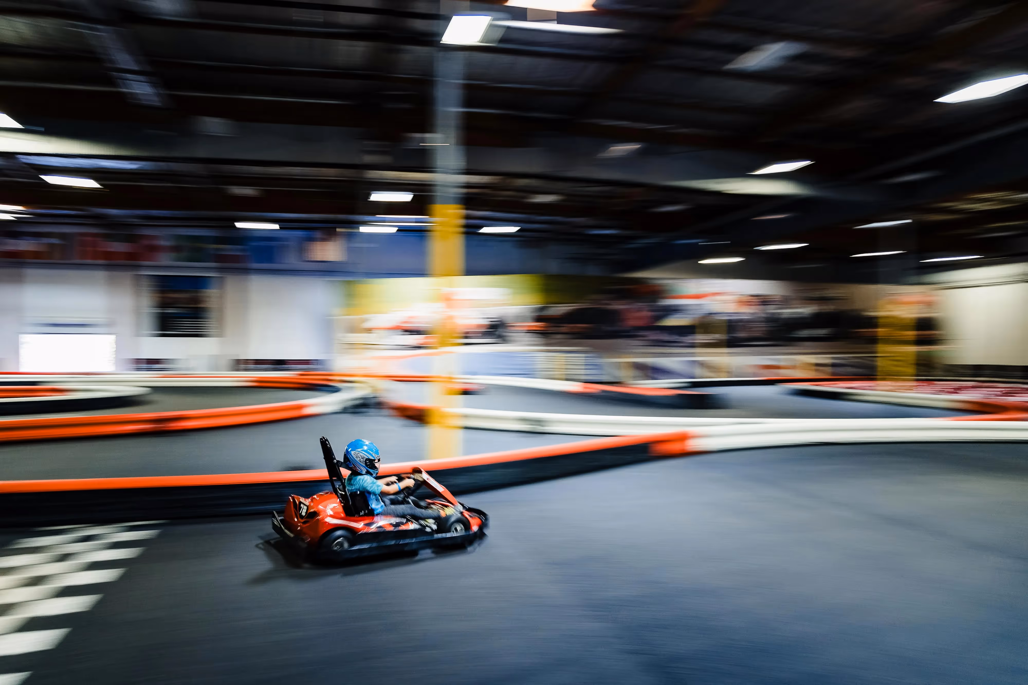 Indoor Karting Stock Photo