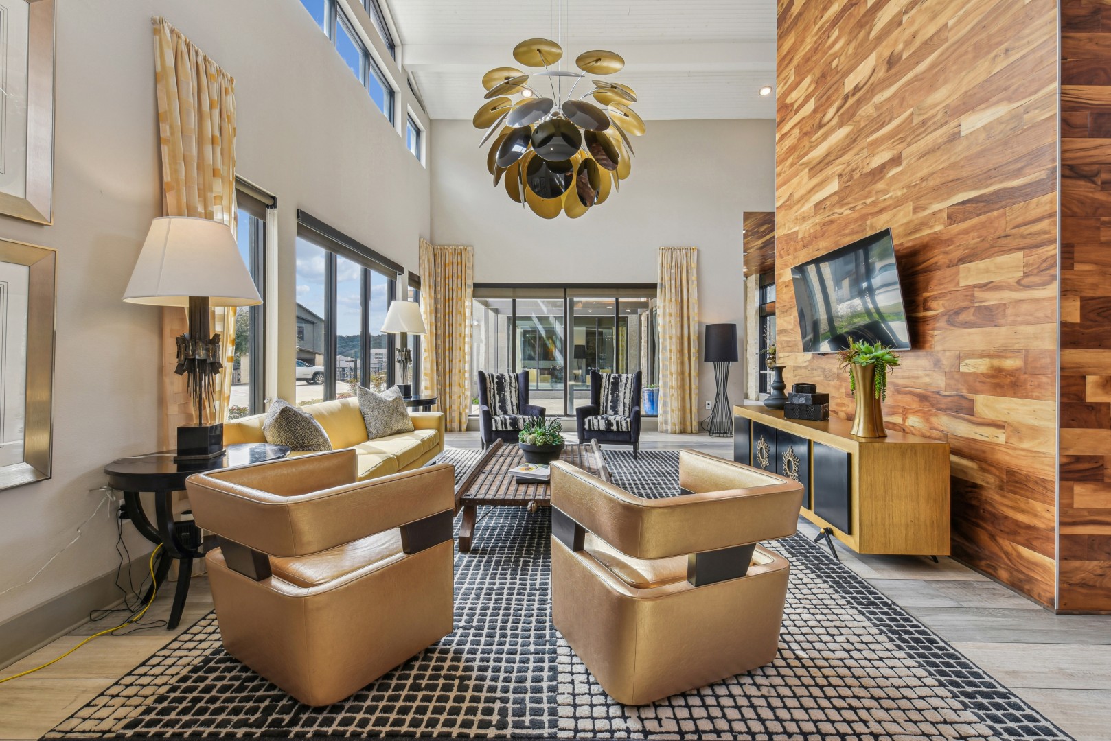 Bathroom sink in model apartment at The View at Crown Ridge in San Antonio, Texas