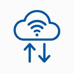 cloud with arrows to show cloud computing