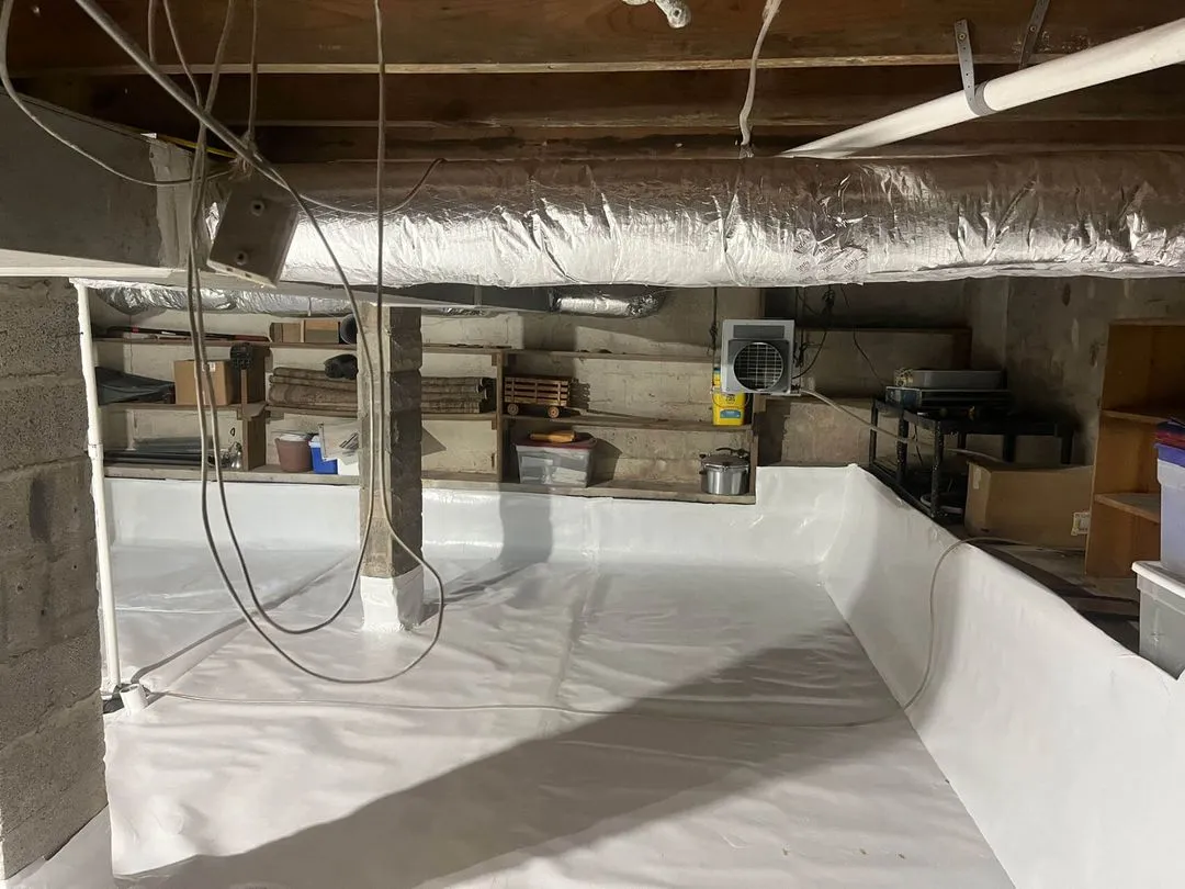 basement after water proofing and encapsulation service