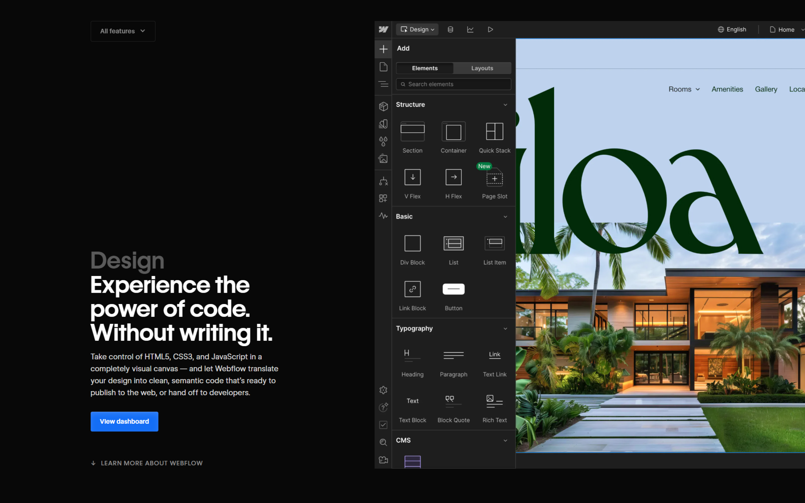 Webflow design website screenshot 
