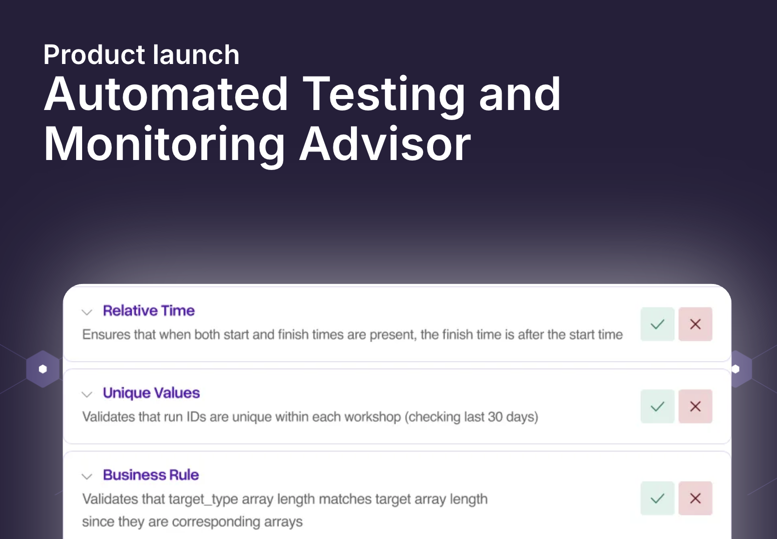Launching our Automated Testing & Monitor Advisor
