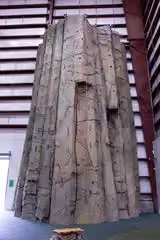 Eldorado Climbing Walls hand-carved and hand-sculpted a 39′ indoor rock climbing wall that resembles Devil’s Tower