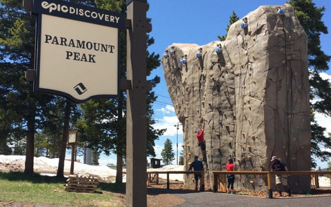 The new climbing walls at Vail's Paramount Peak has 16 climbing lanes.