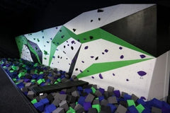 55' bouldering wall at Bouldering wall at Spider Monkey Extreme Airsports in Aurora, CO