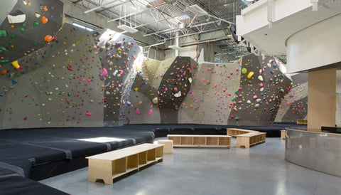 Main climbing area of the Hive North Shore Bouldering Gym