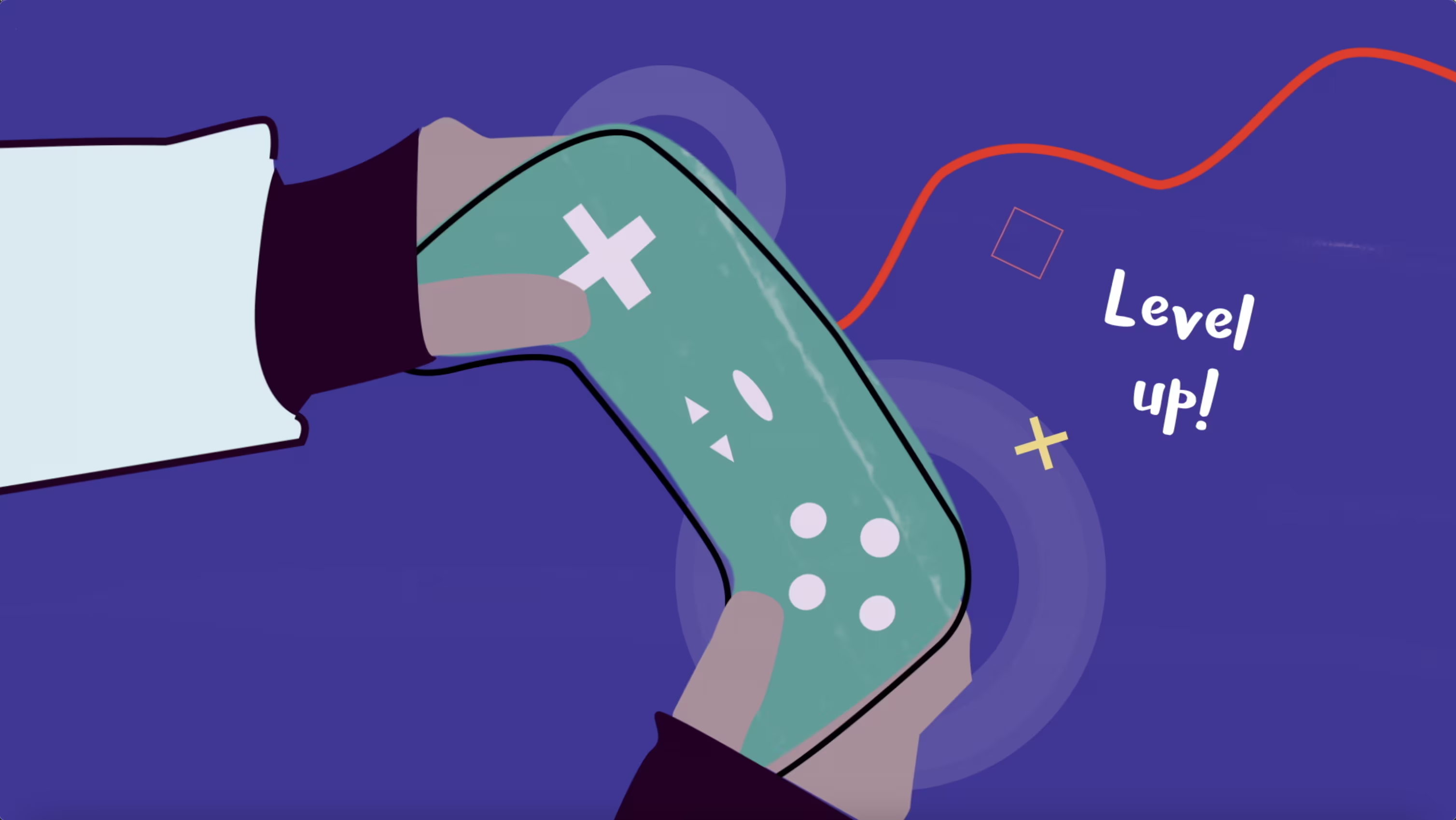 hand holding a video game controller