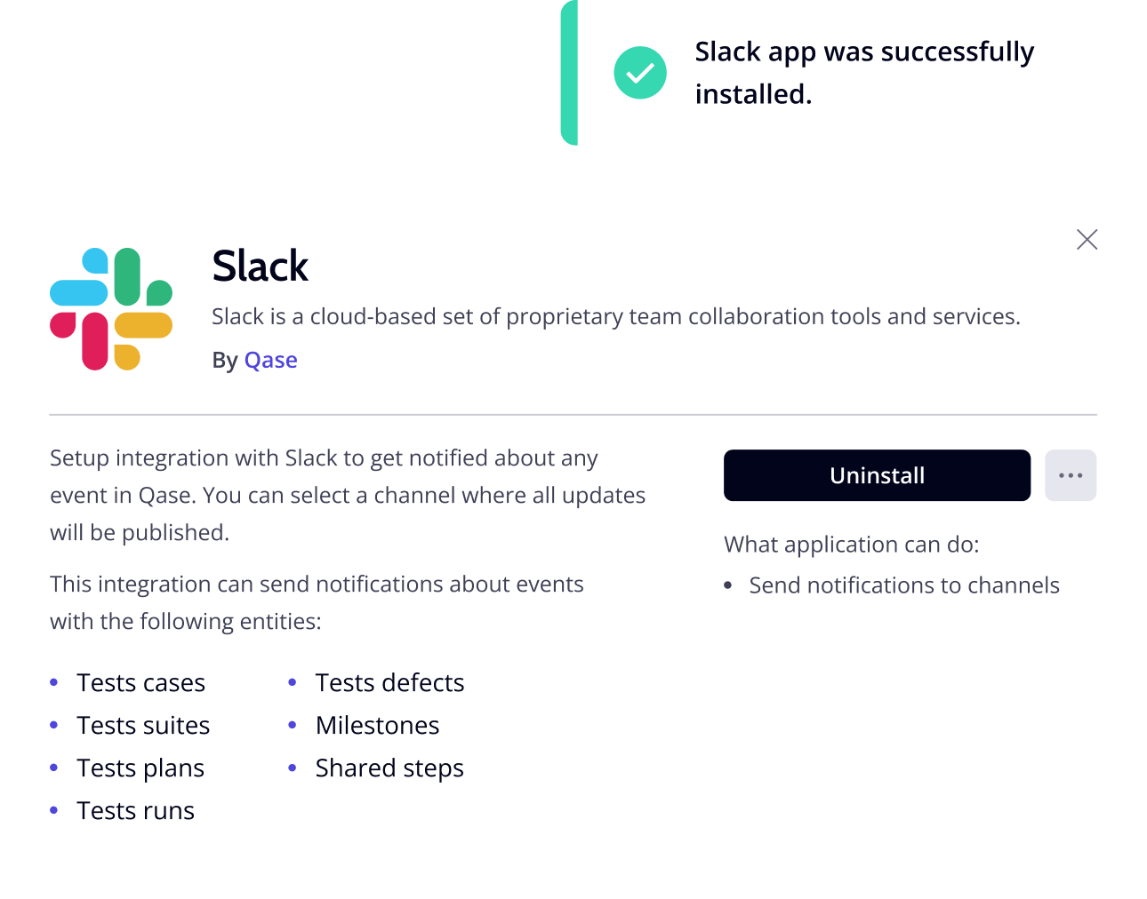 Qase Slack Integration install