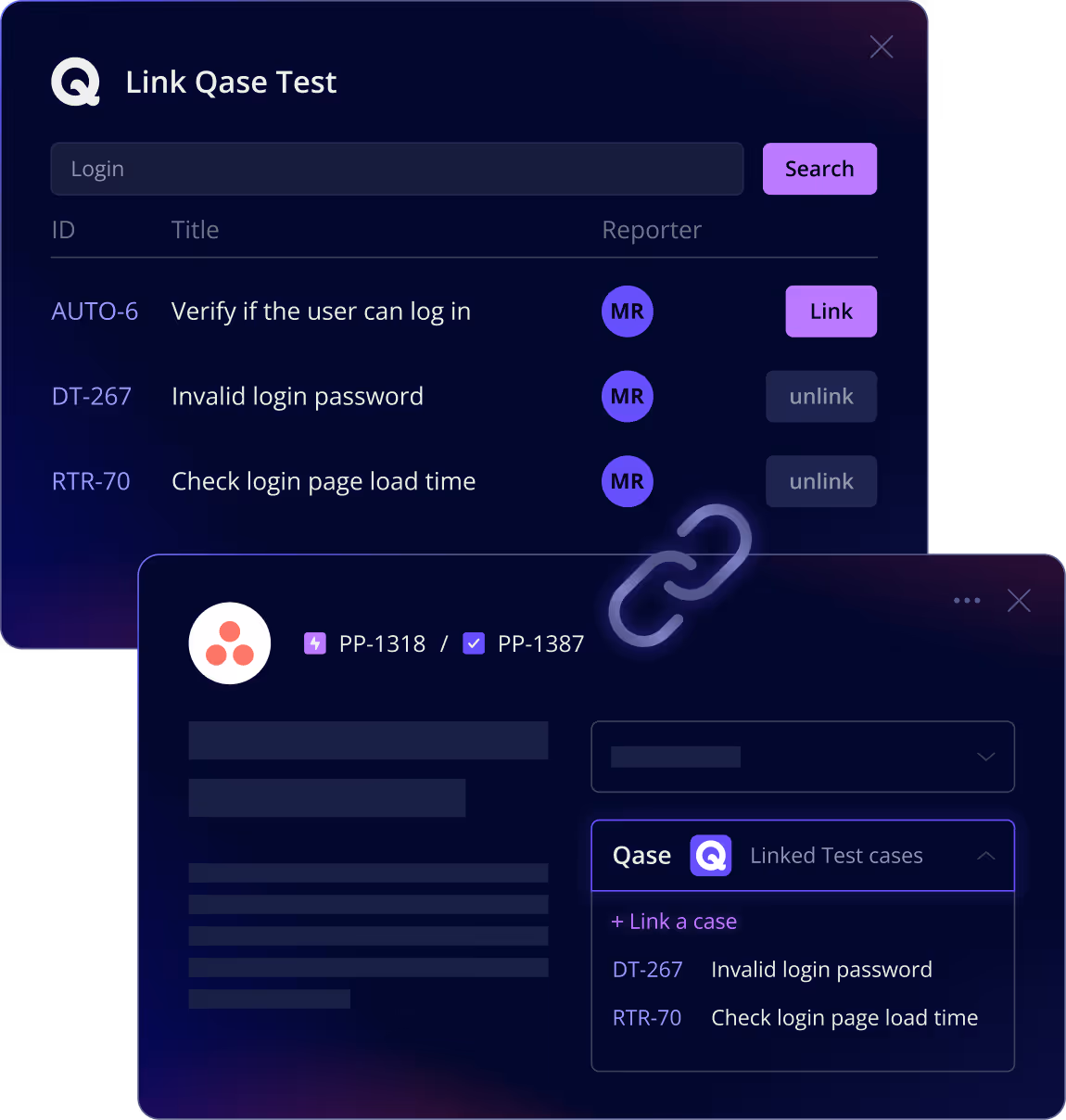 Qase Asana Integration Linked