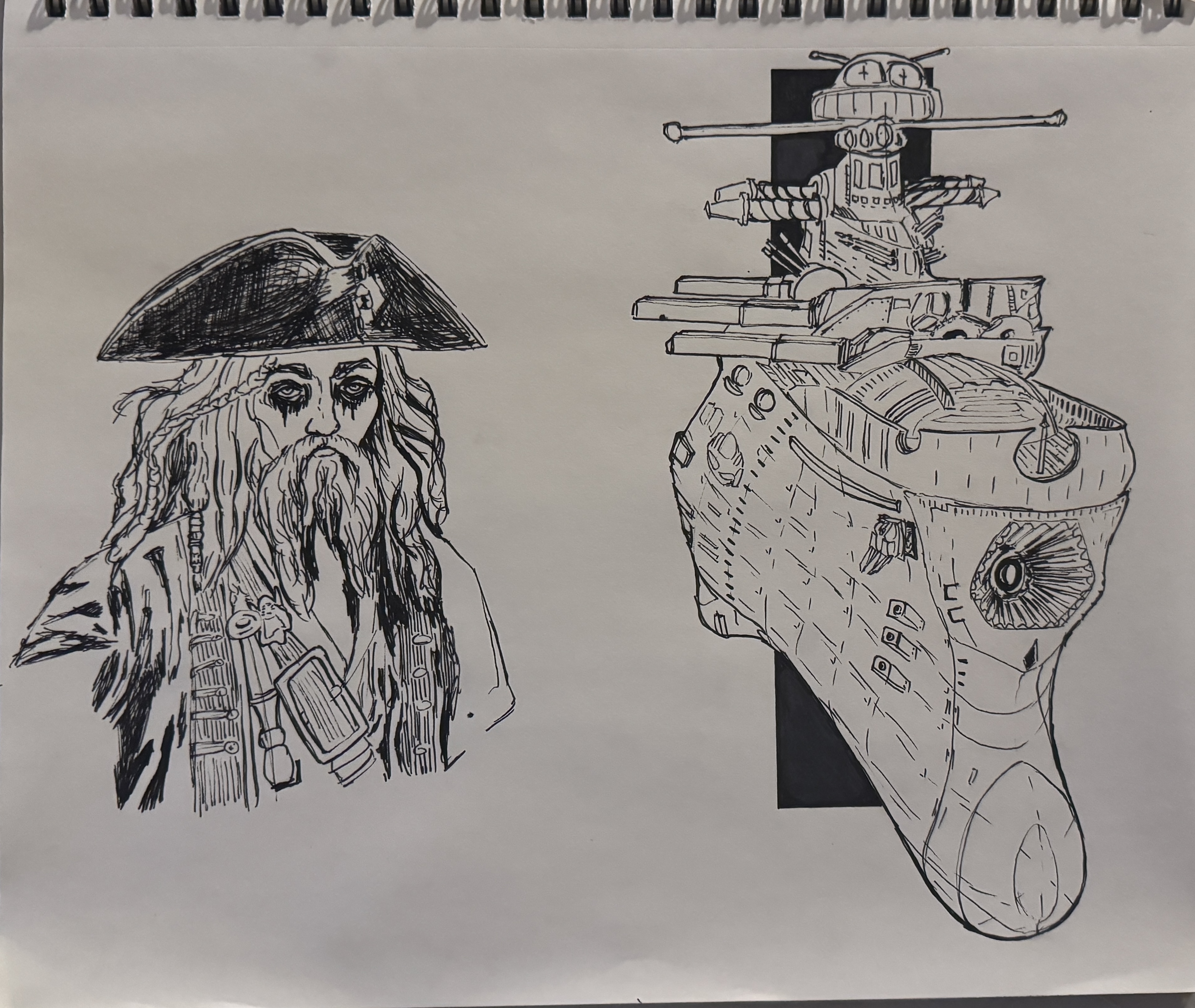 a pirate and his space ship