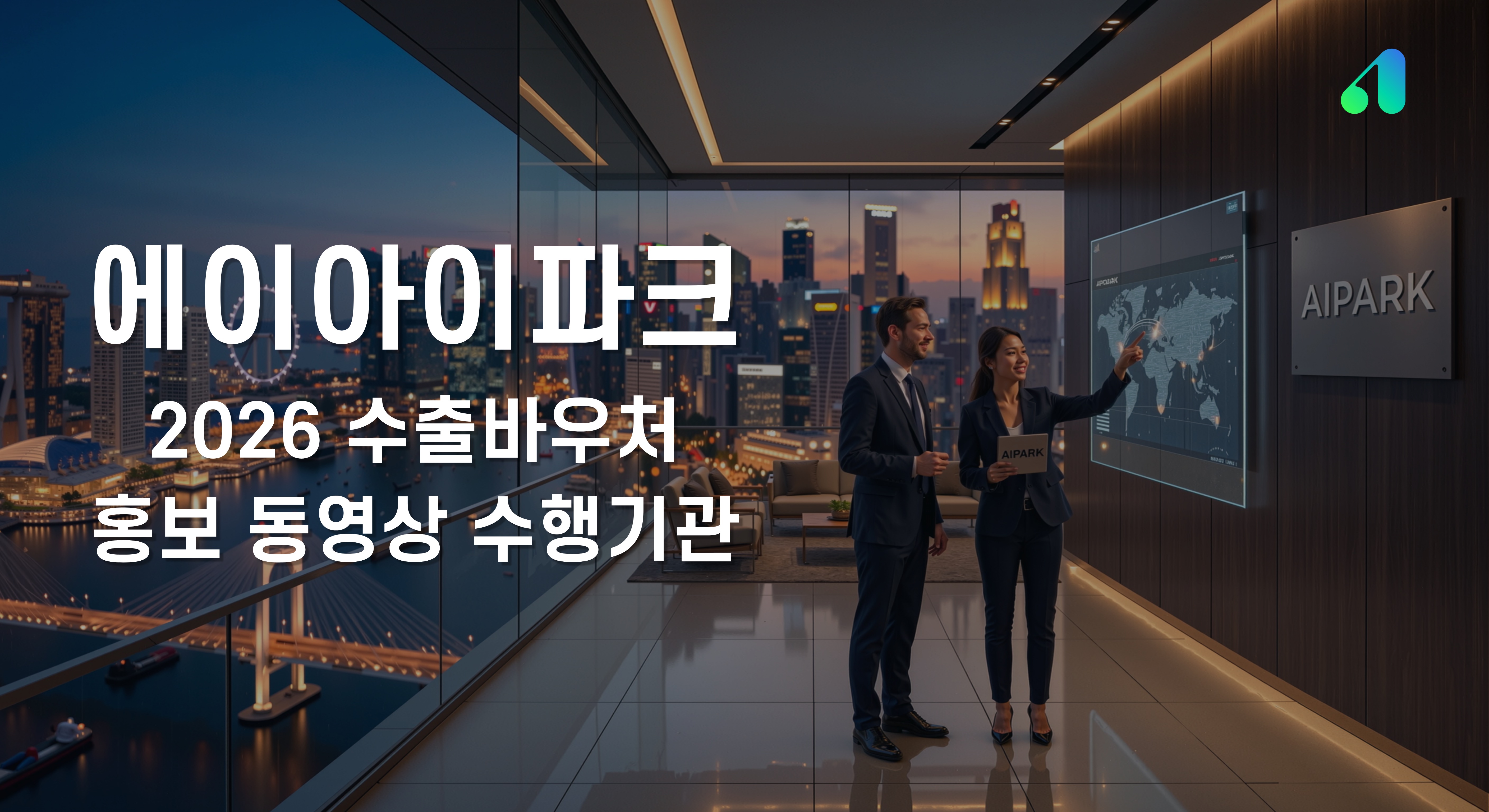 해외 진출 시장을 검토하며 다국어 홍보영상 제작을 논의하는 모습