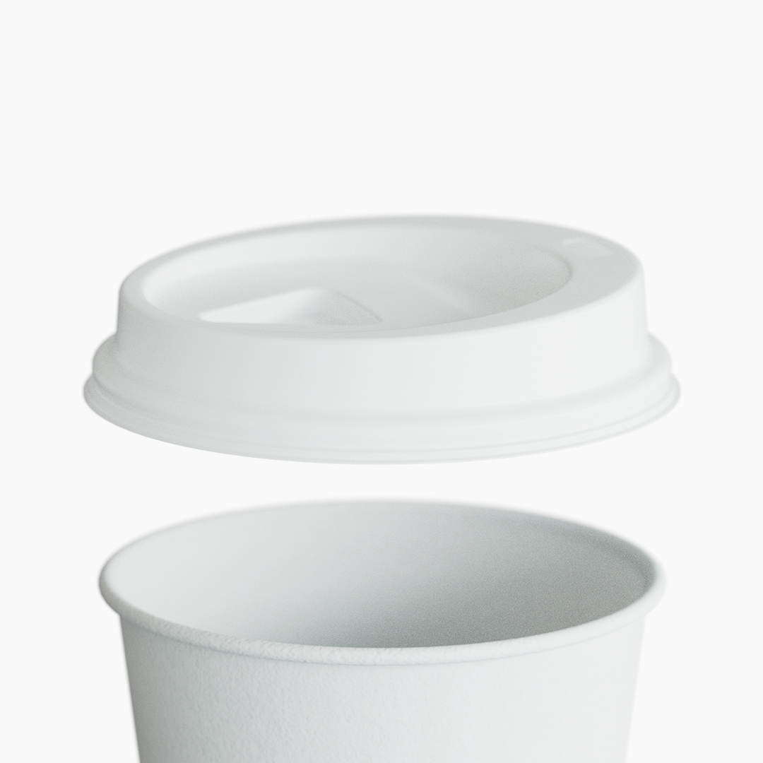 Recyclable hot coffee cup and lid