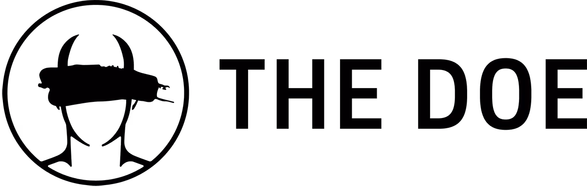 The Doe logo banner on green