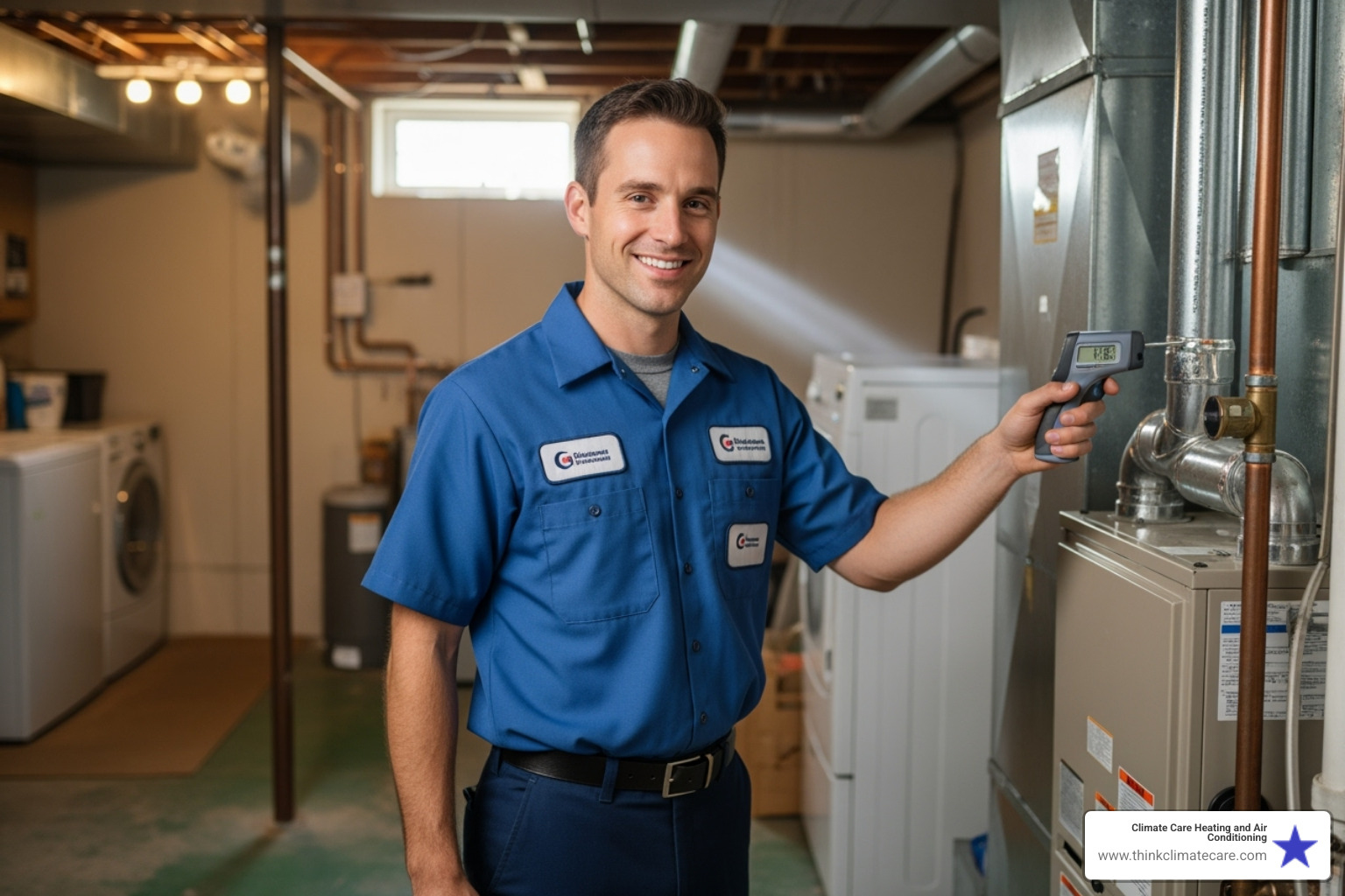 friendly professional HVAC technician - furnace repair and service sacramento