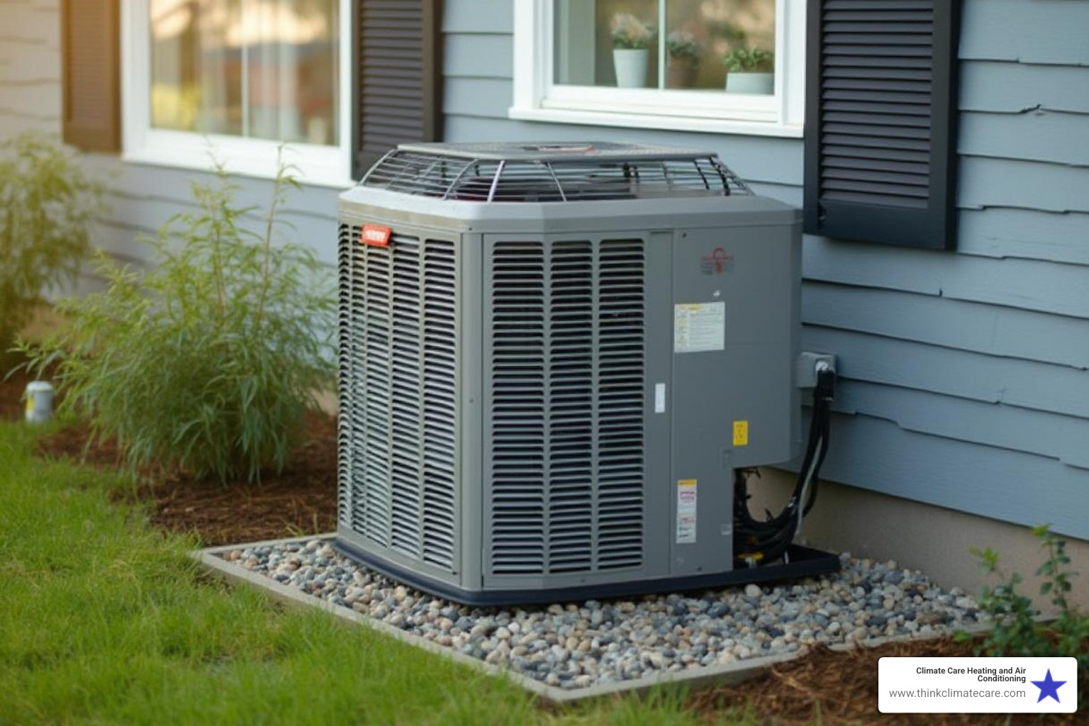 A new, high-efficiency HVAC system installed outside a home - HVAC repair quotes A new, high-efficiency HVAC system installed outside a home - HVAC repair quotes