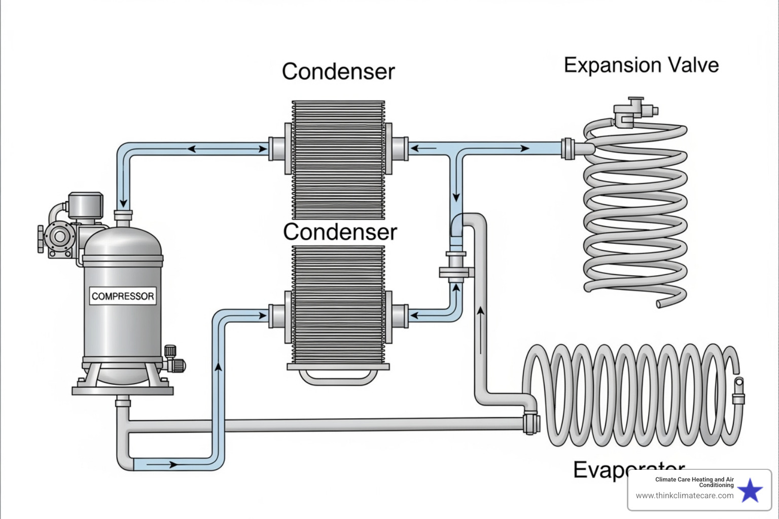 refrigeration cycle components - electric heat pump system