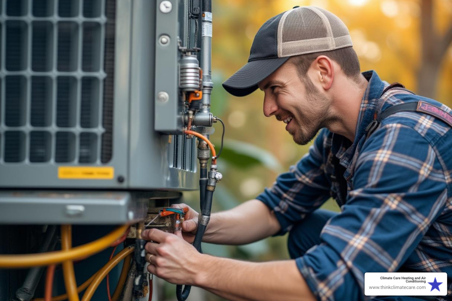 HVAC technician performing a professional installation of an outdoor heat pump unit, ensuring proper connections and placement - heat pump installation manteca ca HVAC technician performing a professional installation of an outdoor heat pump unit, ensuring proper connections and placement - heat pump installation manteca ca