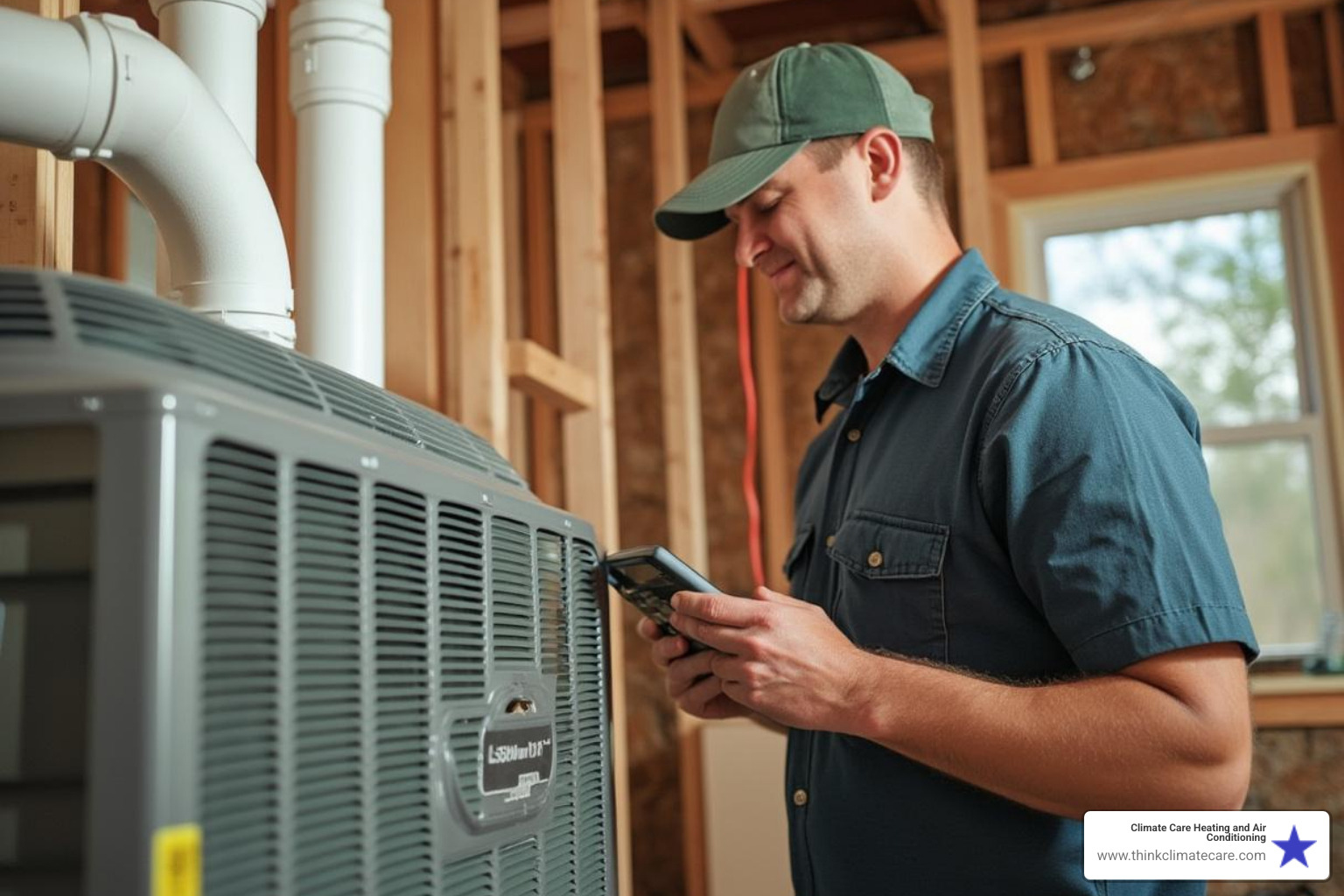HVAC technician performing a load calculation in a home - do any hvac companies in sacramento offer free estimates