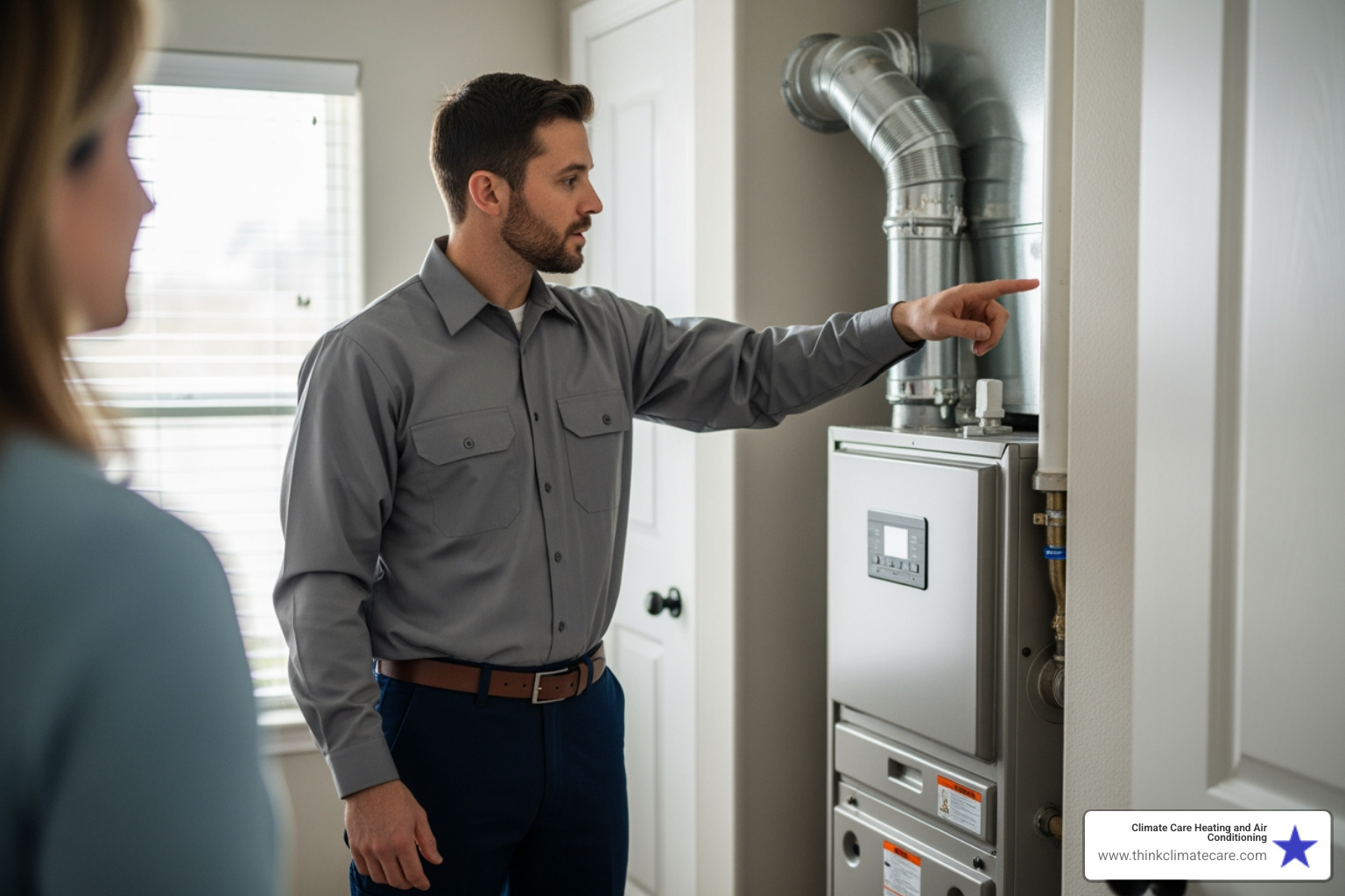 infographic showing furnace replacement timeline from assessment through installation, including key decision points like system evaluation, sizing calculations, equipment selection, ductwork inspection, professional installation, and initial maintenance schedule - furnace replacement ceres ca