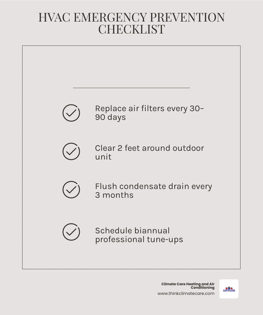 Infographic showing 6 key maintenance steps that reduce HVAC breakdown risk by up to 95% infographic Infographic showing 6 key maintenance steps that reduce HVAC breakdown risk by up to 95% infographic
