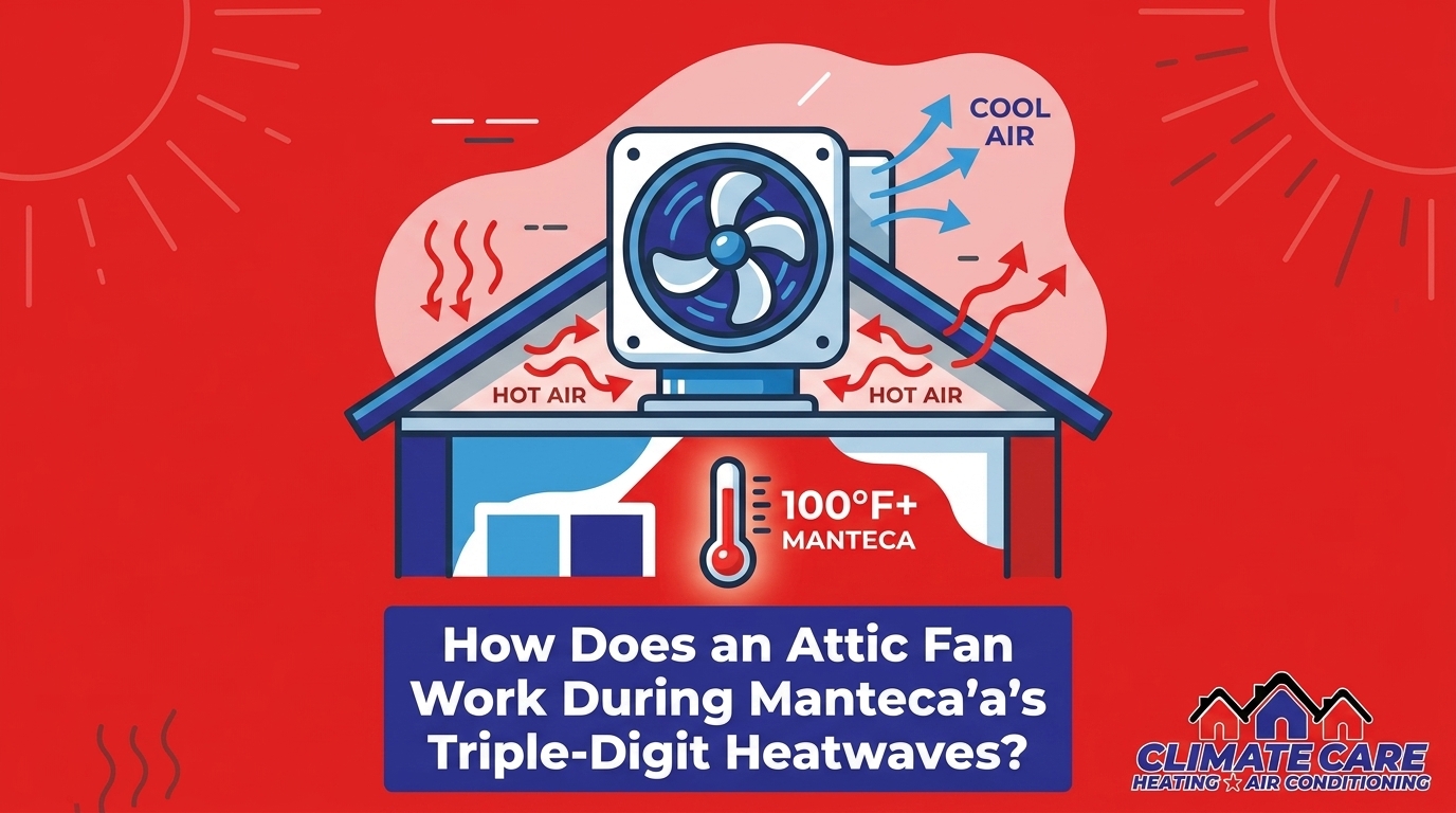 How Does an Attic Fan Work During Manteca's Triple-Digit Heatwaves?