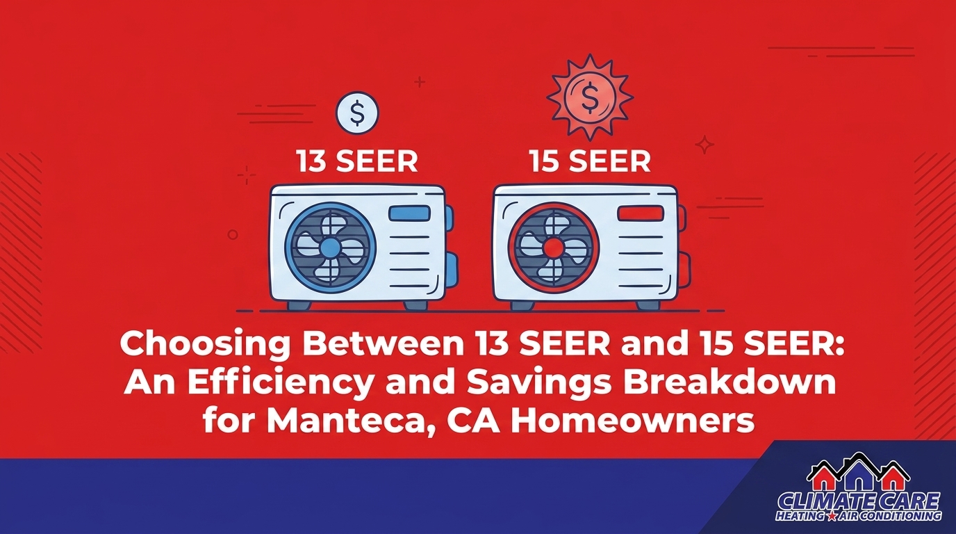 Choosing Between 13 SEER and 15 SEER: A Cost-Benefit Breakdown for Manteca Homeowners