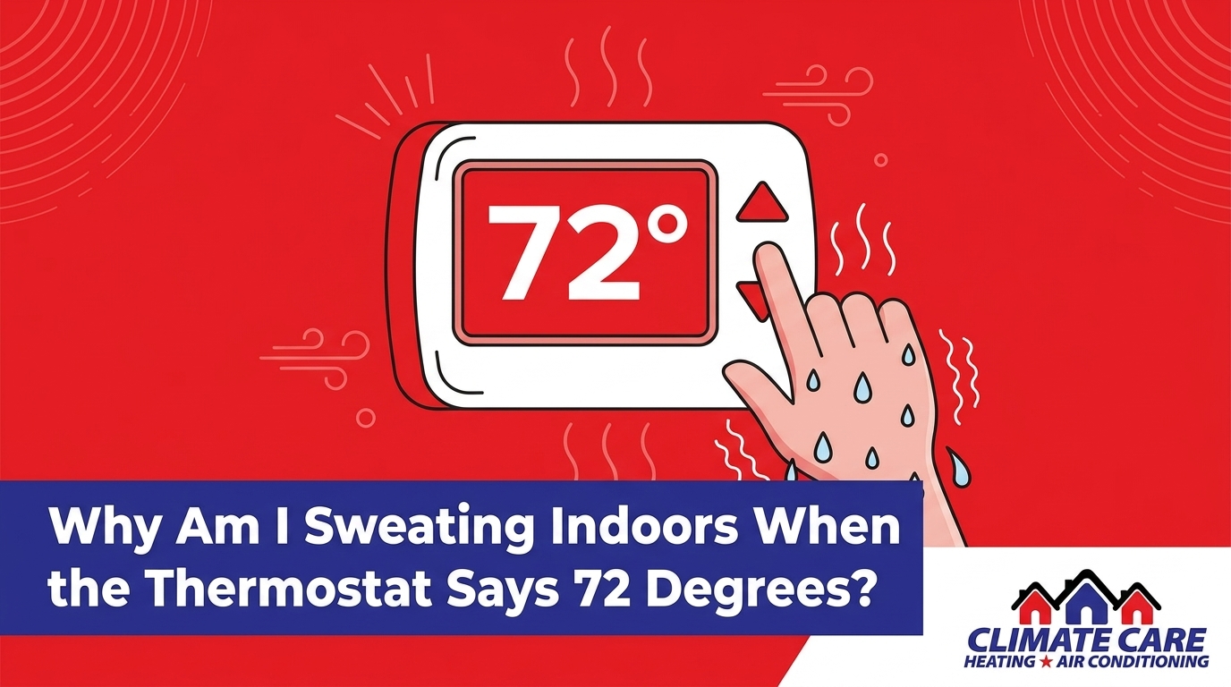 Why Am I Sweating Indoors When the Thermostat Says 72 Degrees?