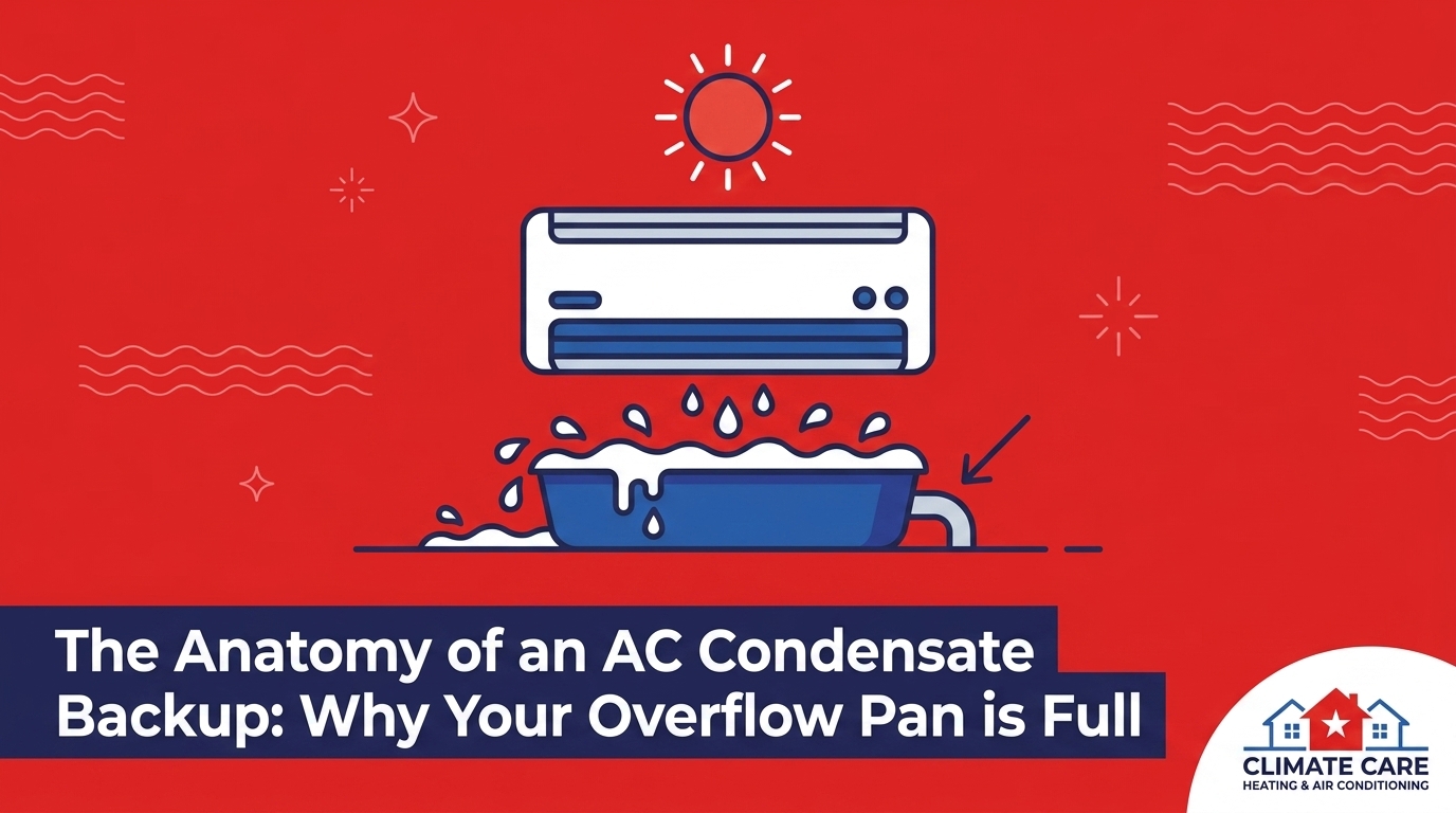 The Anatomy of an AC Condensate Backup: Why Your Overflow Pan is Full