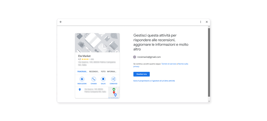  Gestisci attività piattaforma Google Business Profile