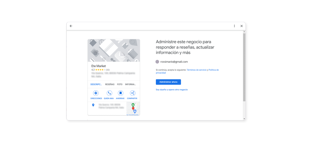 Administrar negocio plataforma Google Business Profile