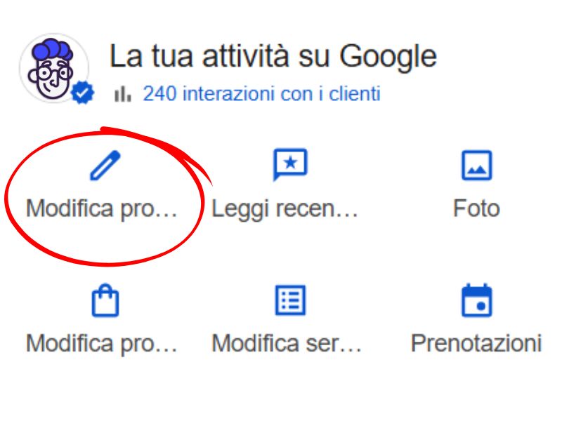 come cambiare nome scheda google