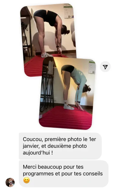 Avant après d'une abonnée du studio