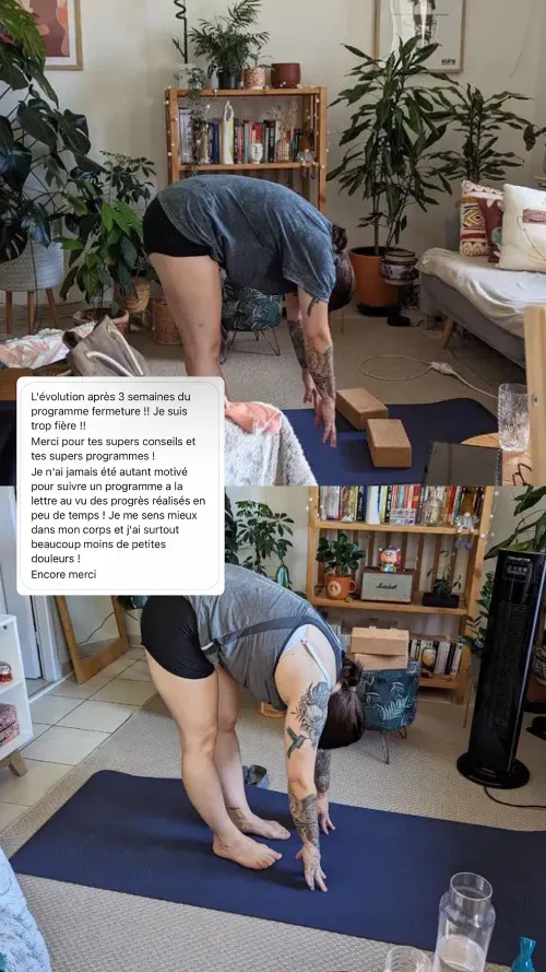 Avant après d'une abonnée du studio