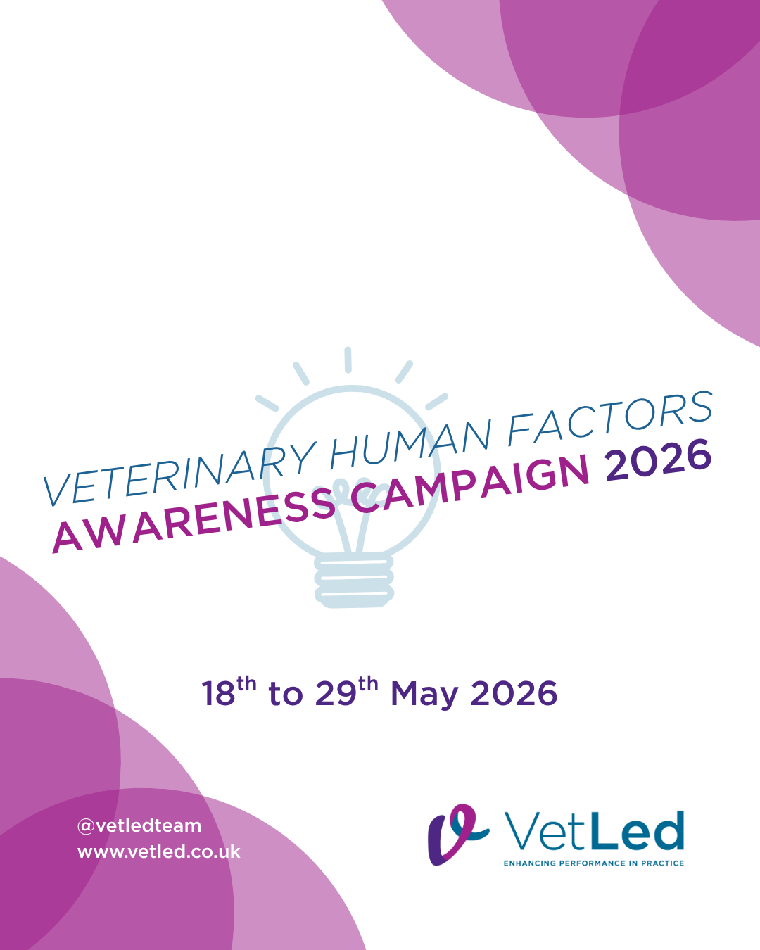 VetLed Veterinary Human Factors Awareness Campaign