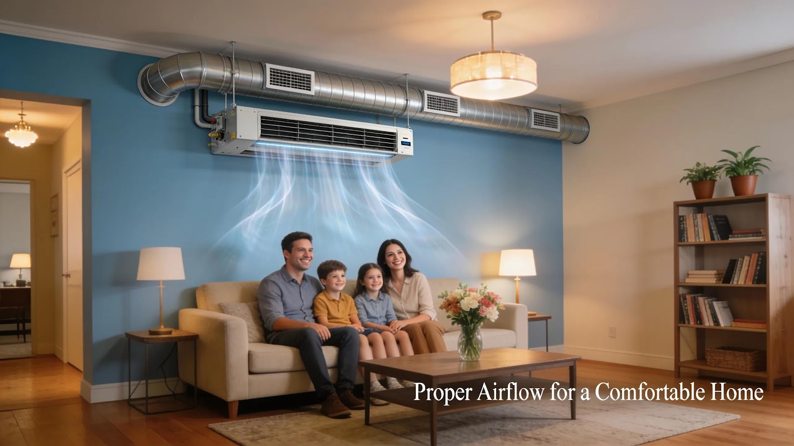 Cozy home with HVAC system in action, showcasing the importance of optimized airflow