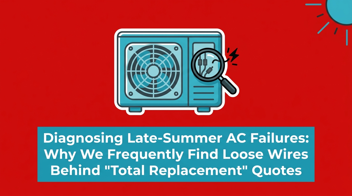 Diagnosing Late-Summer AC Failures: Why We Frequently Find Loose Wires Behind 'Total Replacement' Quotes