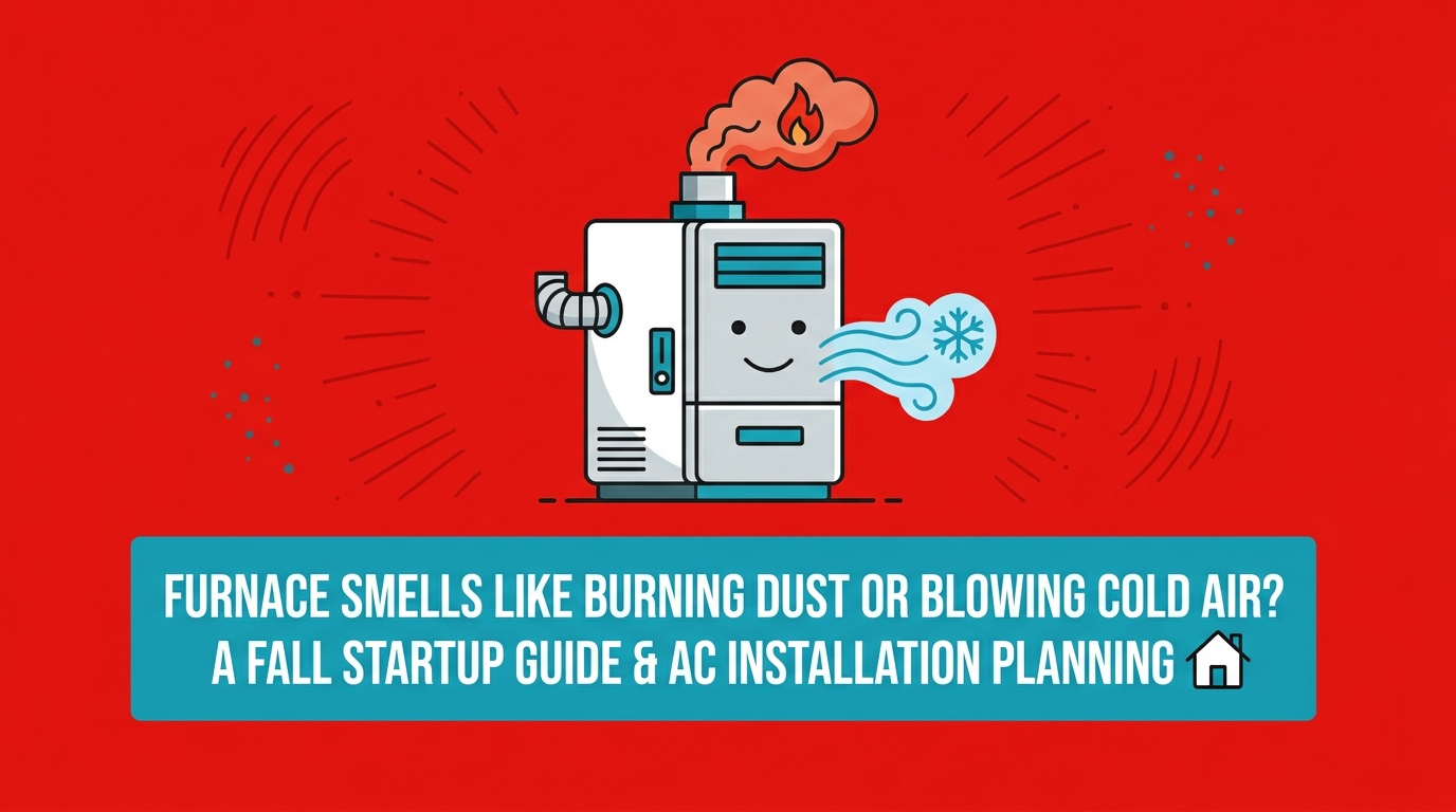 Furnace Smells Like Burning Dust or Blowing Cold Air? A Fall Startup Guide & AC Installation Planning