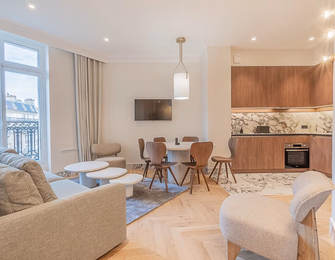 Overview of the stay in a furnished apartment hotel for short term rental, Yuna.