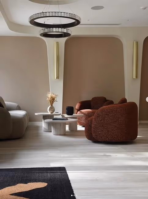 Living room of a furnished apart-hotel for business stays and short term rental, Yuna.