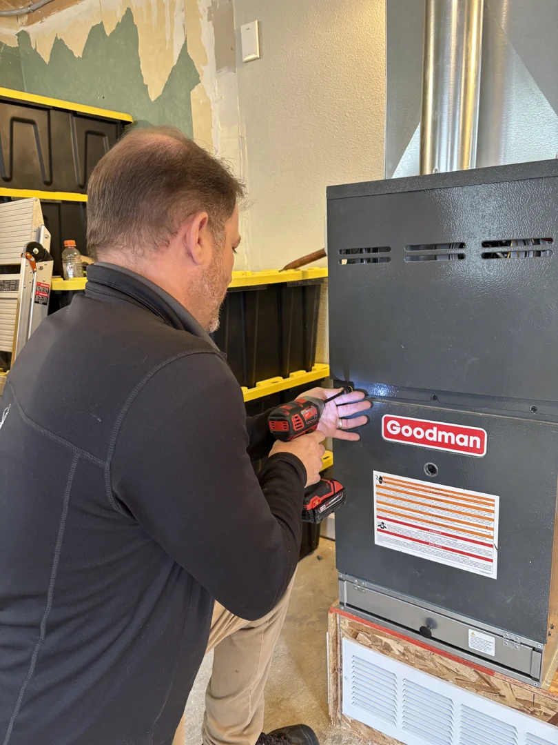A clean, modern furnace installation in a tidy basement utility room - how a new hvac system increases home value