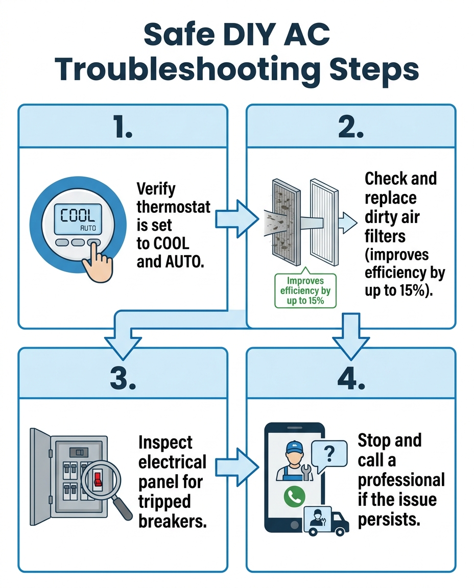 Safe DIY AC Troubleshooting Steps