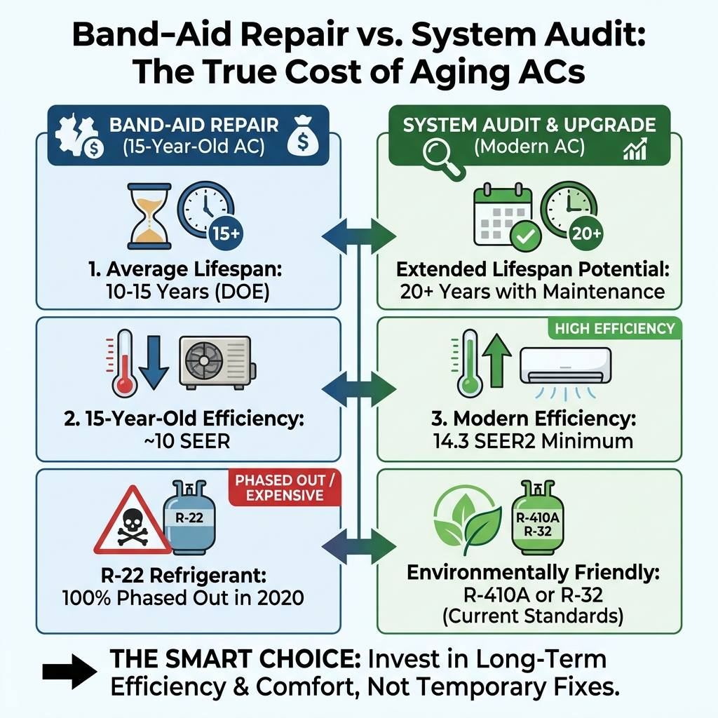 Band-Aid Repair vs. System Audit: The True Cost of Aging ACs