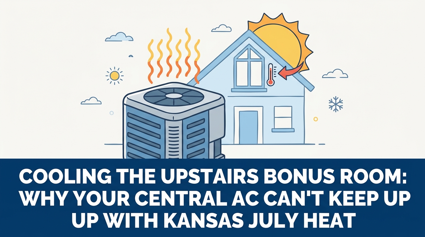 Cooling the Upstairs Bonus Room: Why Your Central AC Can't Keep Up with Kansas July Heat