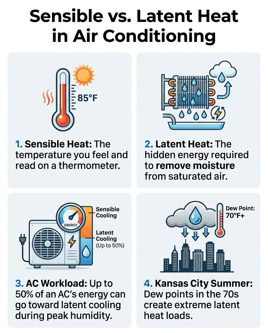 Sensible vs. Latent Heat in Air Conditioning