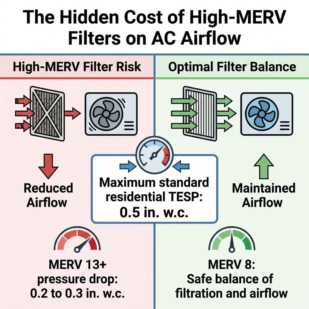 The Hidden Cost of High-MERV Filters on AC Airflow