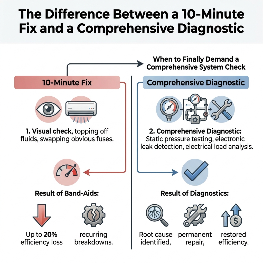 The Difference Between a 10-Minute Fix and a Comprehensive Diagnostic