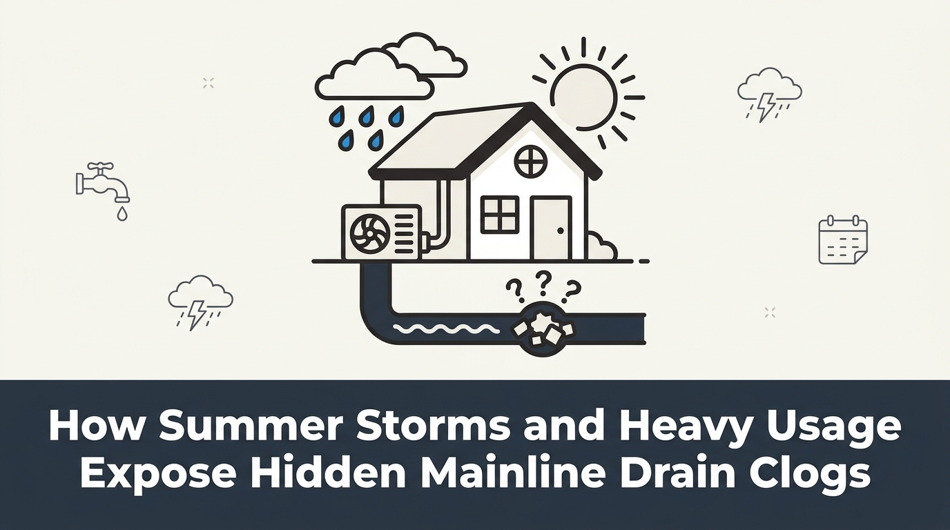 How Summer Storms and Heavy Usage Expose Hidden Mainline Drain Clogs