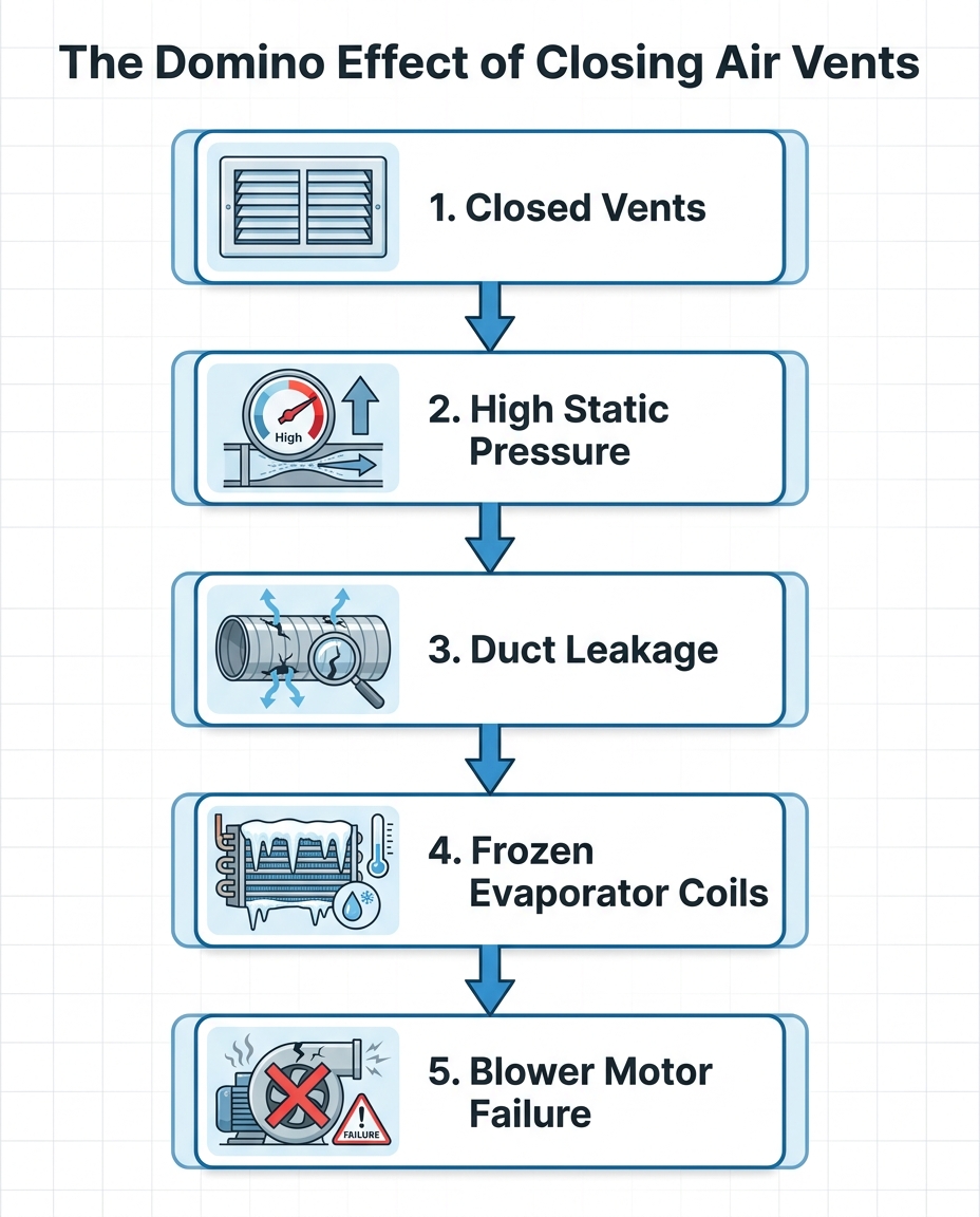 The Domino Effect of Closing Air Vents